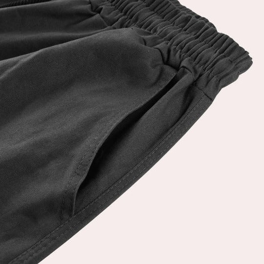 Homme Pantalon Cargo Straight avec Poches Multiples et Taille Élastique