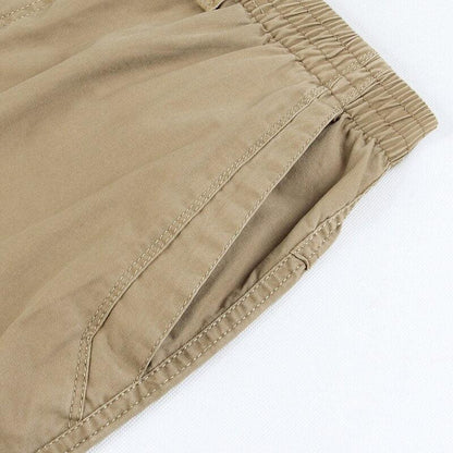Homme Pantalon Décontracté Coupe Droite avec Ceinture Élastique