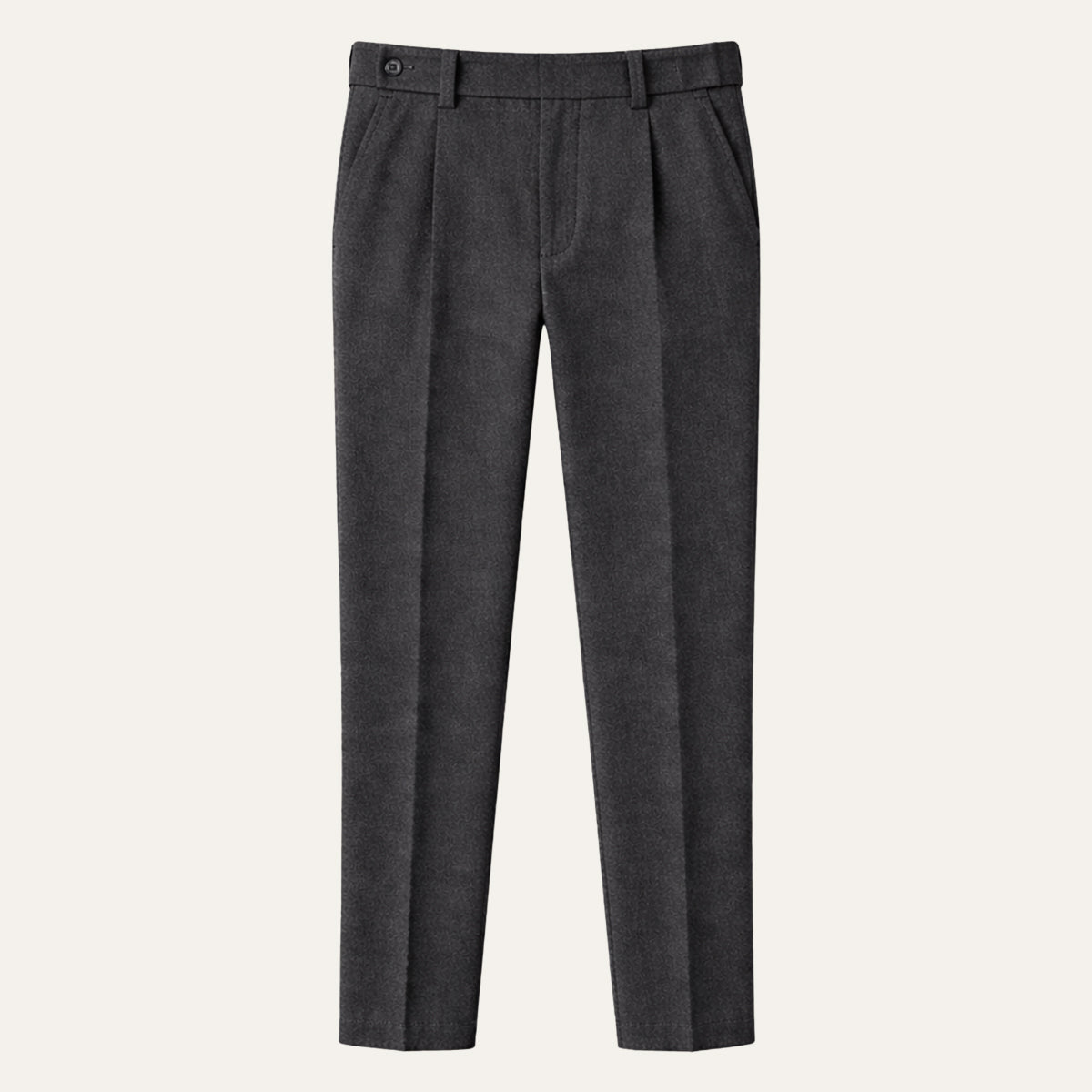 Homme Pantalon Habillé Taille Haute à Plis et Coupe Droite