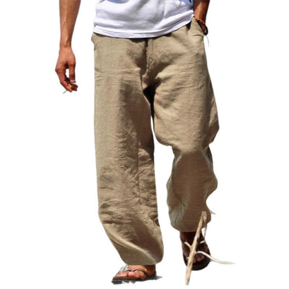 Homme Pantalon Large à Cordon de Serrage