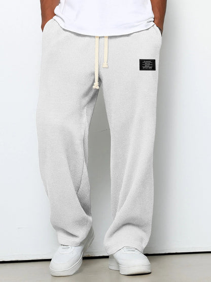 Homme Pantalon Large Décontracté avec Cordon de Serrage