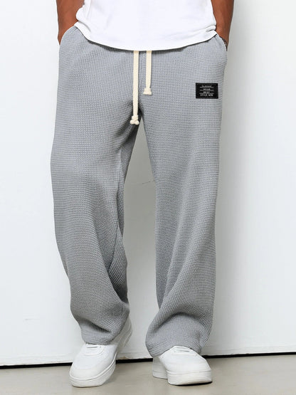 Homme Pantalon Large Décontracté avec Cordon de Serrage
