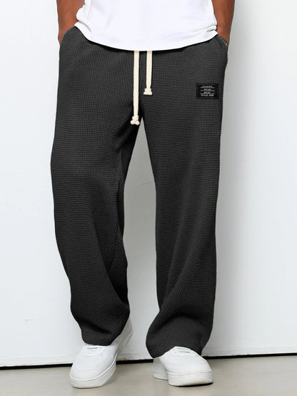 Homme Pantalon Large Décontracté avec Cordon de Serrage