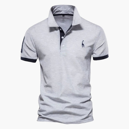 Homme Polo Manches Courtes avec Col Classique et Détails Contrastés