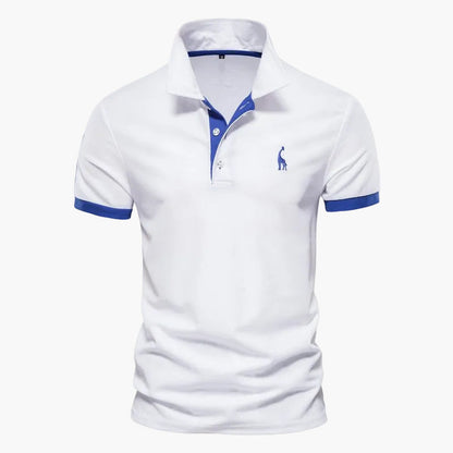 Homme Polo Manches Courtes avec Col Classique et Détails Contrastés