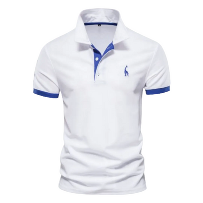 Homme Polo Manches Courtes avec Col Classique et Liserés Contrastés