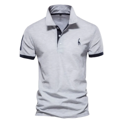 Homme Polo Manches Courtes avec Col Classique et Liserés Contrastés