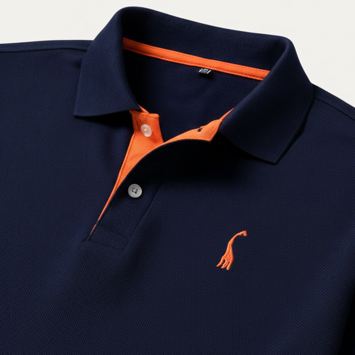 Homme Polo Manches Courtes avec Col Contrasté et Logo Brodé