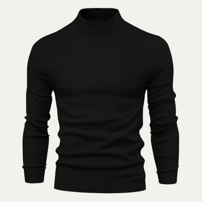Homme Pull Col Roulé Slim Fit Manches Longues