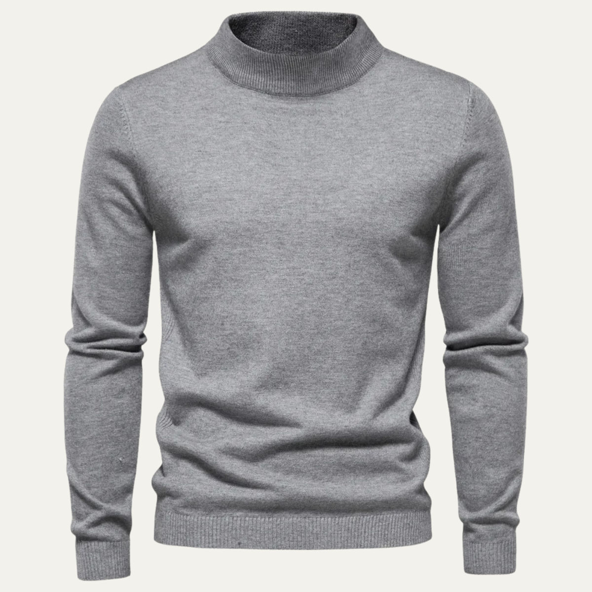 Homme Pull Col Roulé Slim Fit Manches Longues