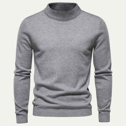 Homme Pull Col Roulé Slim Fit Manches Longues