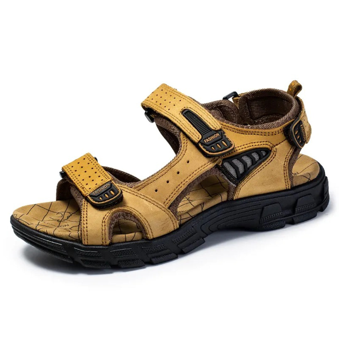 Homme Sandales Open Toe avec Fermeture Velcro Réglable et Semelle Épaisse