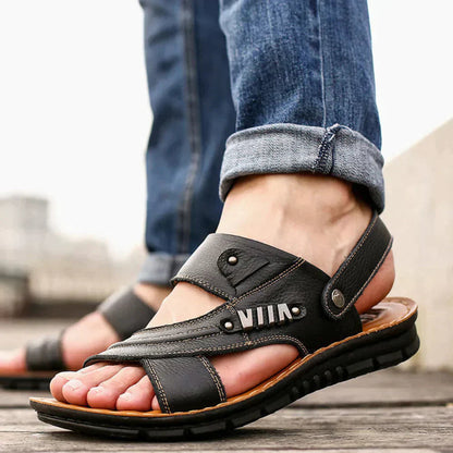 Homme Sandales Ouvertes avec Sangles Ajustables et Semelle Rembourrée