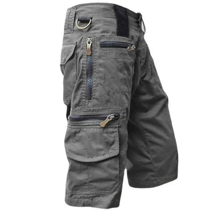 Homme Short Cargo Multi-Poches avec Fermetures Éclair