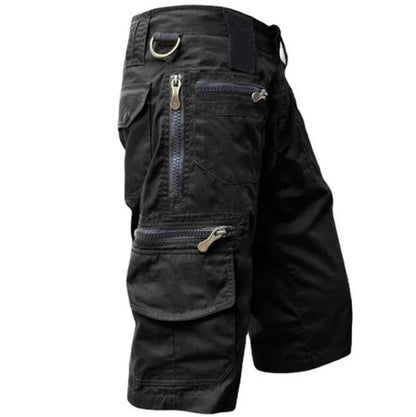 Homme Short Cargo Multi-Poches avec Fermetures Éclair