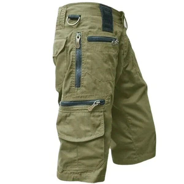 Homme Short Cargo Multi-Poches avec Fermetures Éclair