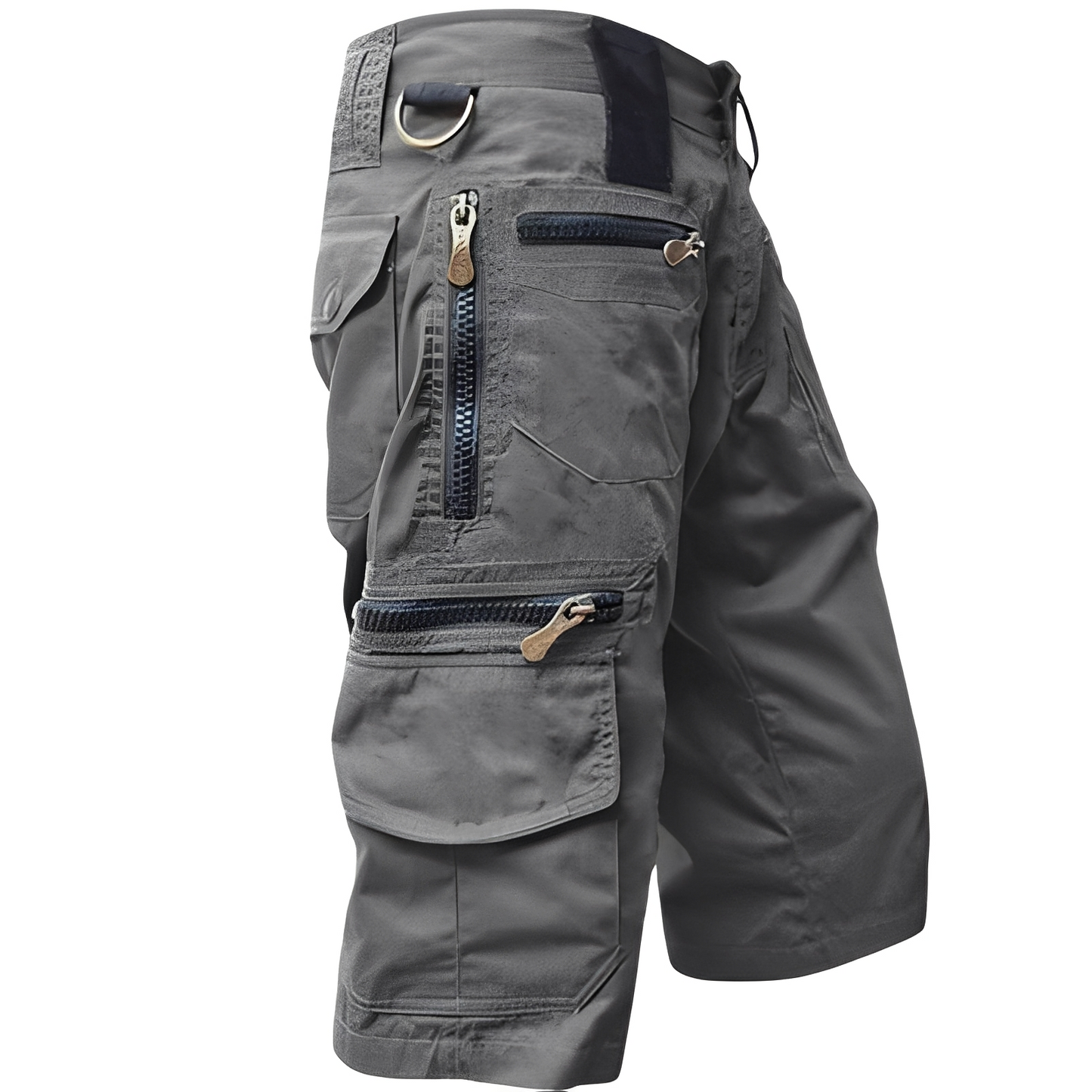 Homme Short Cargo Tactique avec Multiples Poches Zippées
