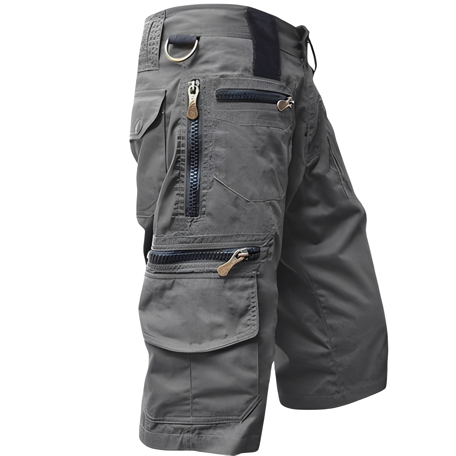 Homme Short Cargo Tactique avec Multiples Poches Zippées