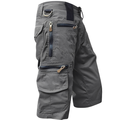 Homme Short Cargo Tactique avec Multiples Poches Zippées