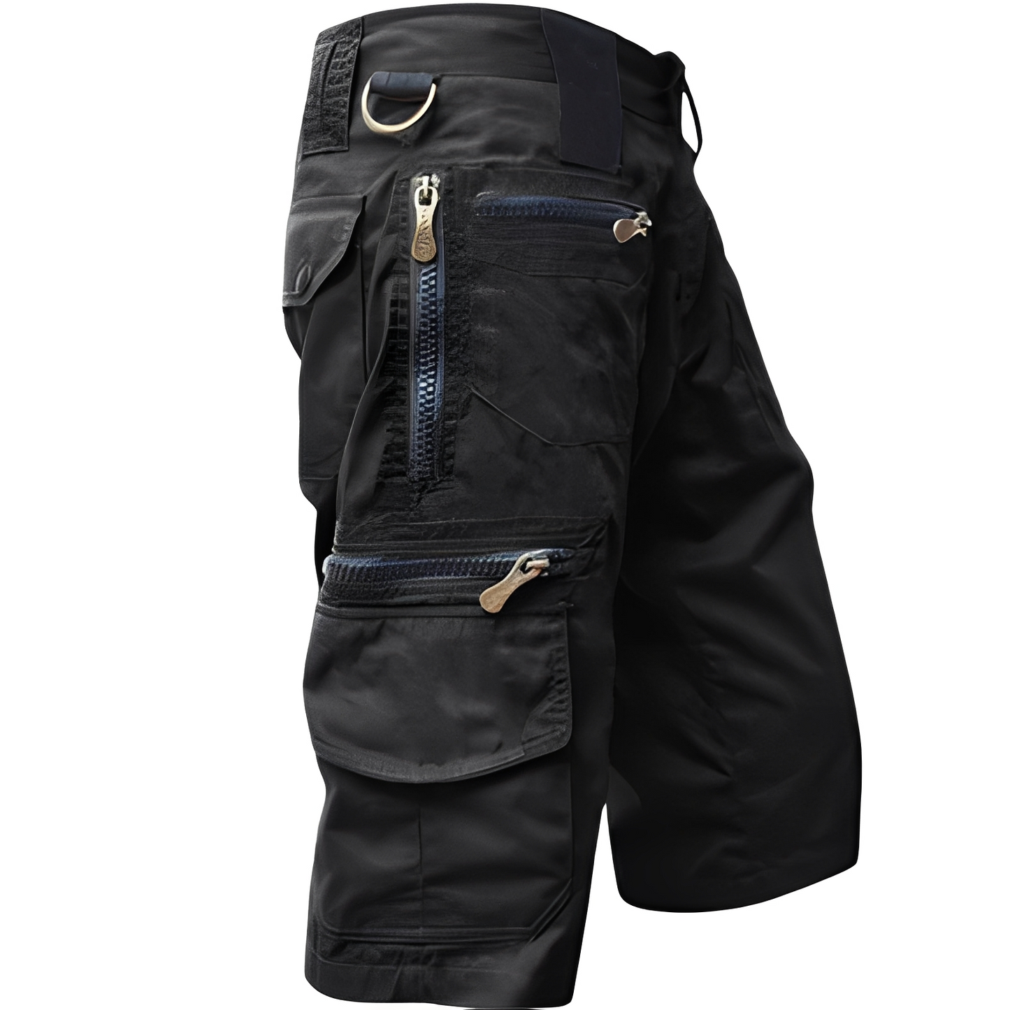 Homme Short Cargo Tactique avec Multiples Poches Zippées
