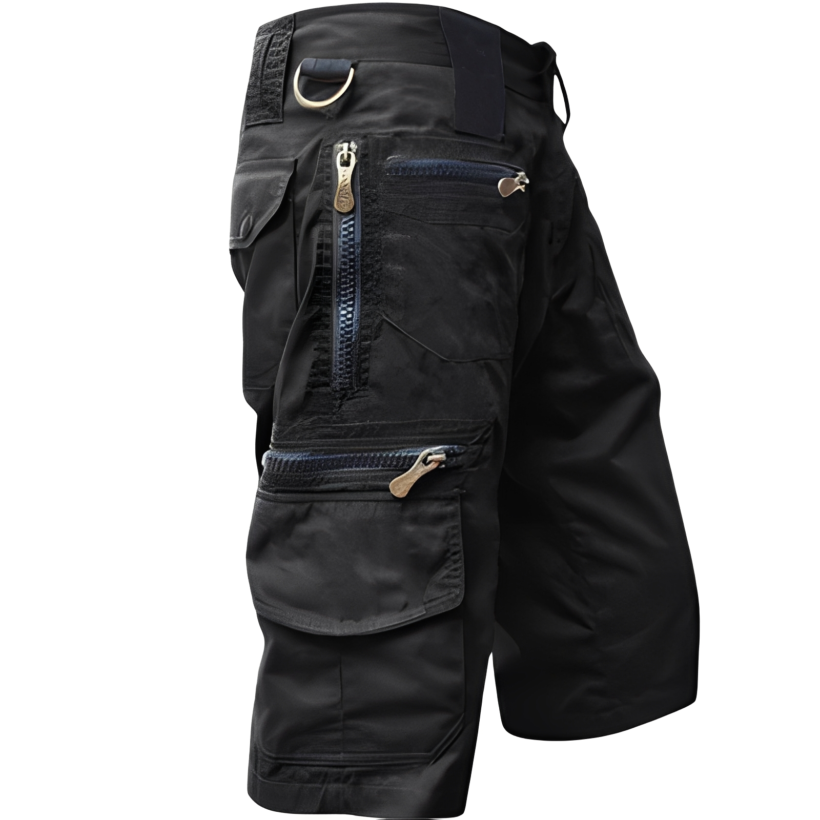 Homme Short Cargo Tactique avec Multiples Poches Zippées