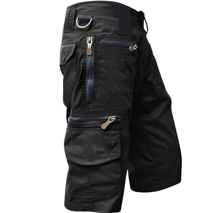 Homme Short Cargo Tactique avec Multiples Poches Zippées