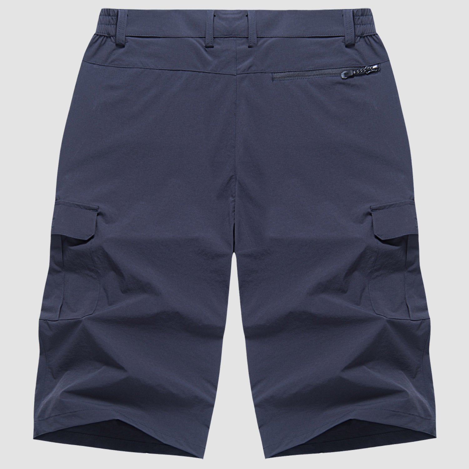 Homme Short Cargo Trois-Quarts avec Poches Latérales et Fermeture Zippée