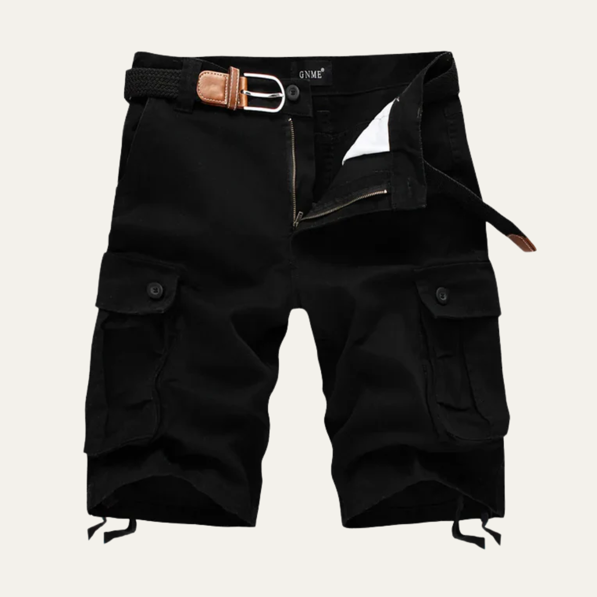 Homme Short Cargo Utilitaire avec Poches Multiples et Ceinture