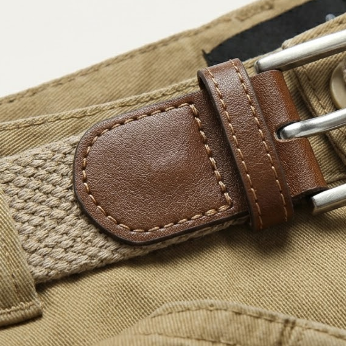Homme Short Cargo Utilitaire avec Poches Multiples et Ceinture
