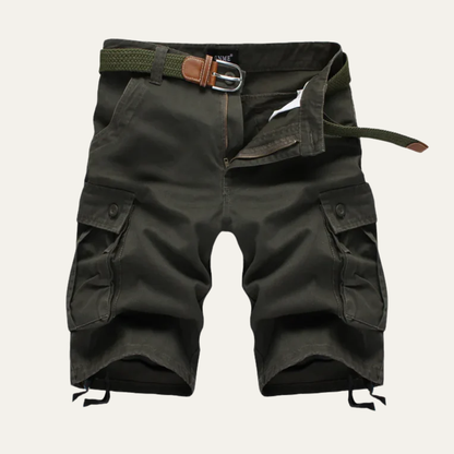 Homme Short Cargo Utilitaire avec Poches Multiples et Ceinture