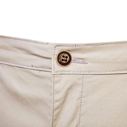 Homme Short Chino avec Ceinture Élastique et Revers
