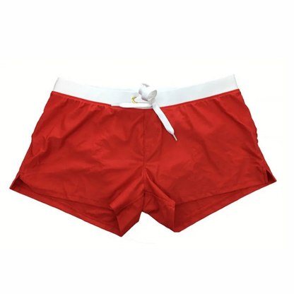 Homme Short de Bain Ajusté avec Cordon Réglable et Ceinture Contrastée ##POS:10##