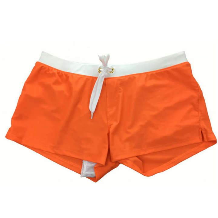 Homme Short de Bain Ajusté avec Cordon Réglable et Ceinture Contrastée