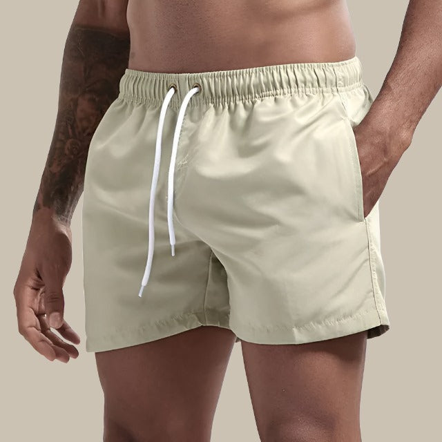 Homme Short de Bain Court avec Poches et Cordon de Serrage