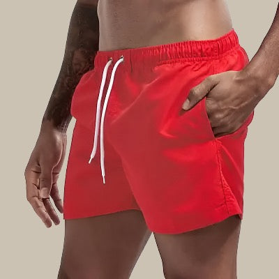 Homme Short de Bain Court avec Poches et Cordon de Serrage