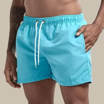 Homme Short de Bain Court avec Poches et Cordon de Serrage