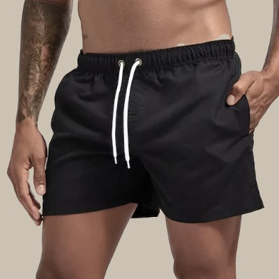 Homme Short de Bain Court avec Poches et Cordon de Serrage