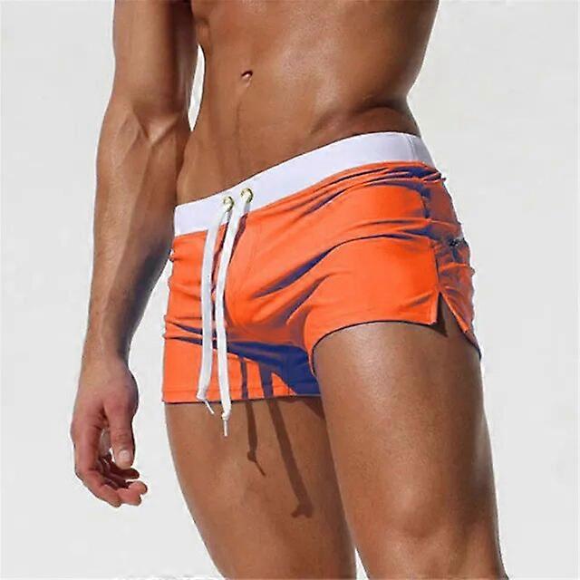 Homme Short de Bain Slim avec Cordon de Serrage et Ceinture Contrastée