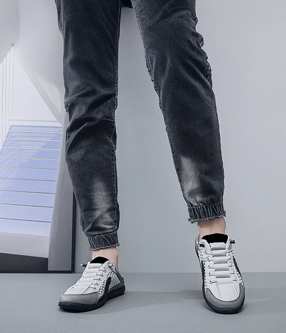 Homme Sneakers sans Talon à Lacets avec Bout Fermé et Semelle Profilée