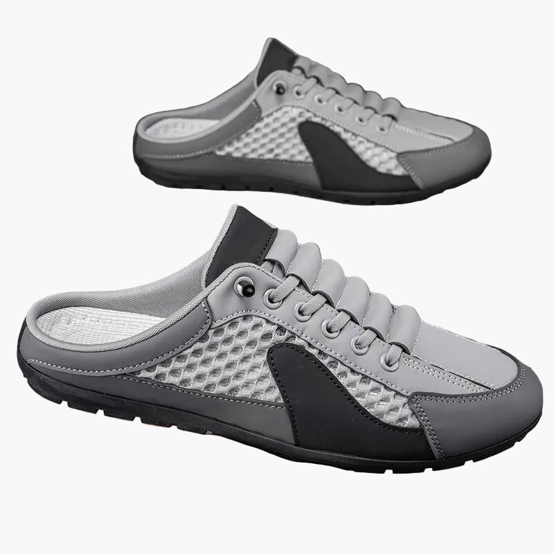 Homme Sneakers sans Talon à Lacets avec Bout Fermé et Semelle Profilée
