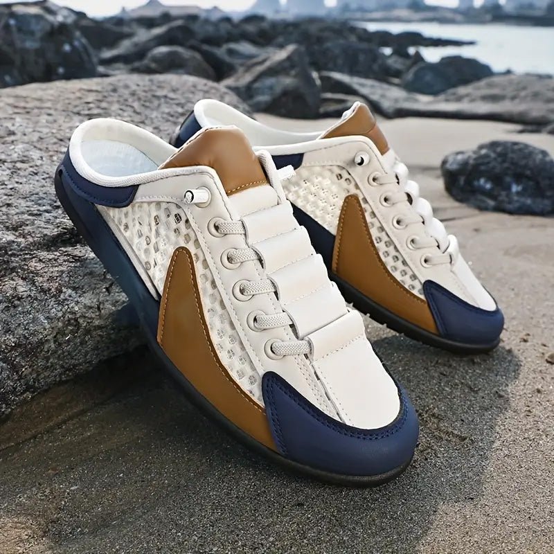 Homme Sneakers sans Talon à Lacets avec Bout Fermé et Semelle Profilée