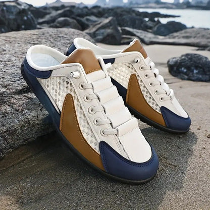 Homme Sneakers sans Talon à Lacets avec Bout Fermé et Semelle Profilée