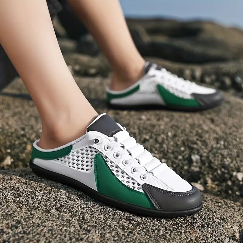 Homme Sneakers sans Talon à Lacets avec Bout Fermé et Semelle Profilée
