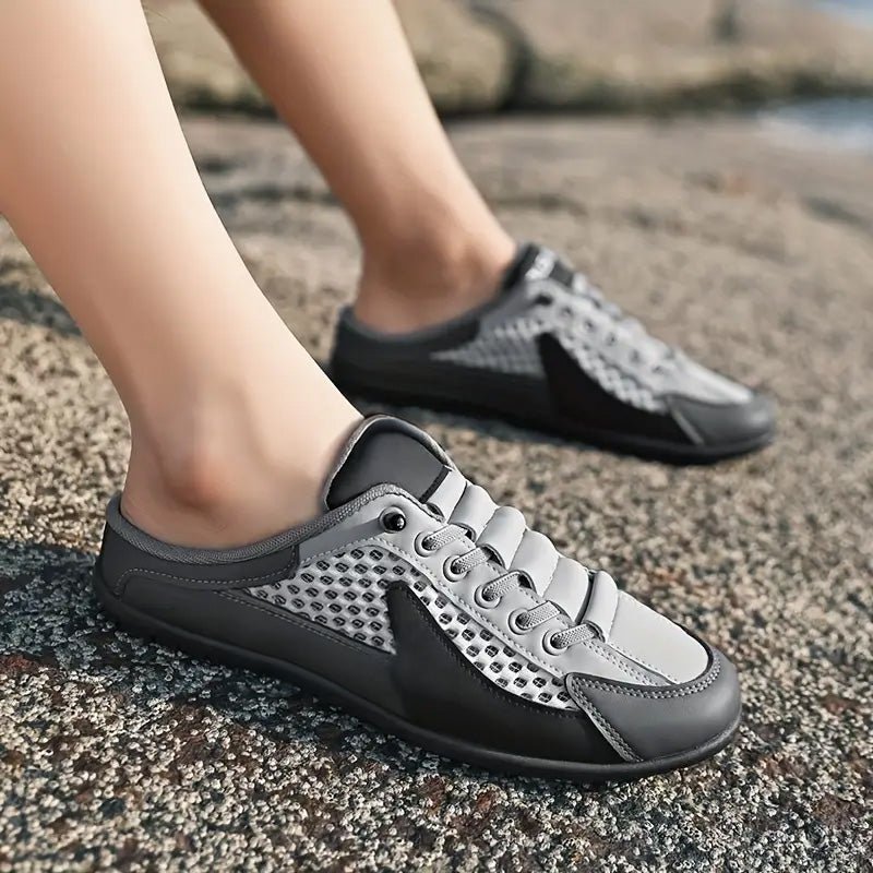 Homme Sneakers sans Talon à Lacets avec Bout Fermé et Semelle Profilée