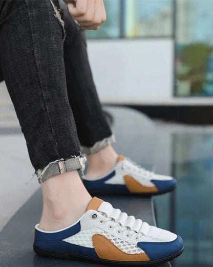 Homme Sneakers sans Talon à Lacets avec Bout Fermé et Semelle Profilée