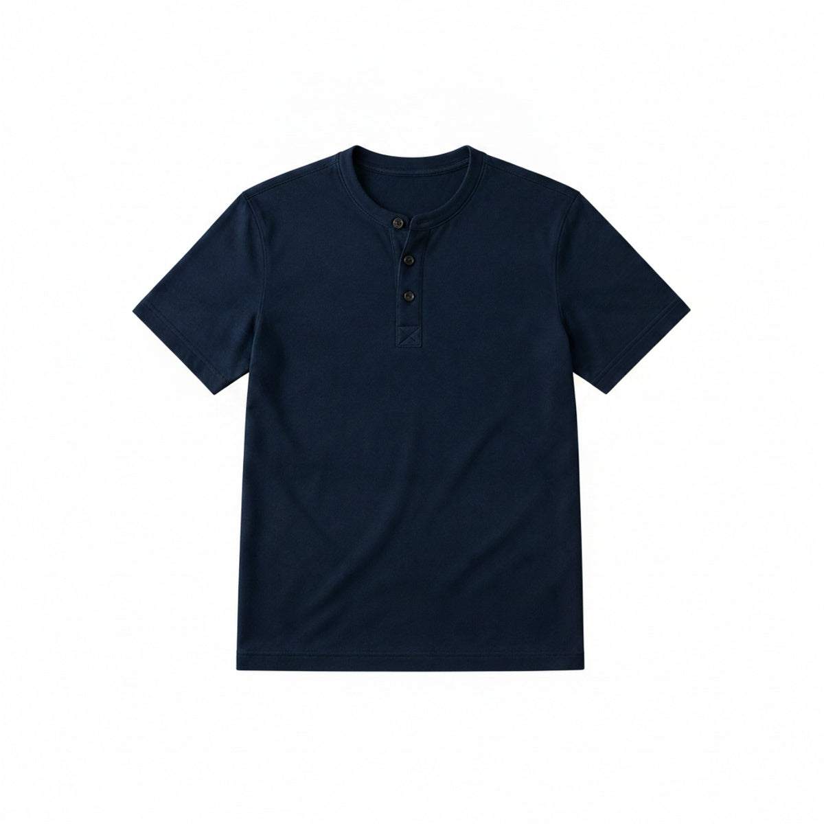 Homme T-shirt Henley Manches Courtes avec Boutons