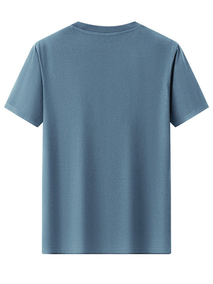 Homme T-Shirt Manches Courtes Col Rond avec Imprimé Vintage