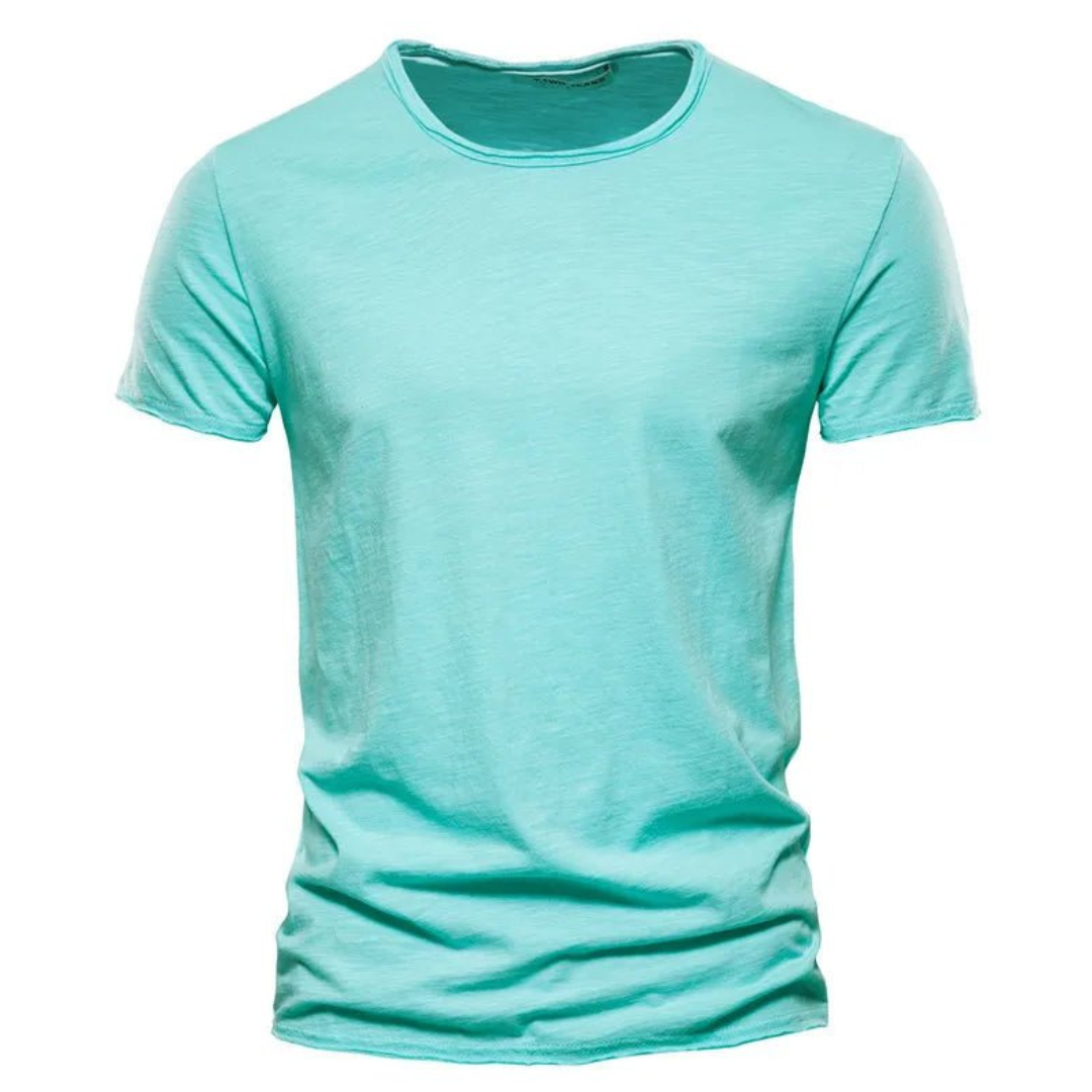 Homme T-Shirt Manches Courtes Col Rond Slim Fit