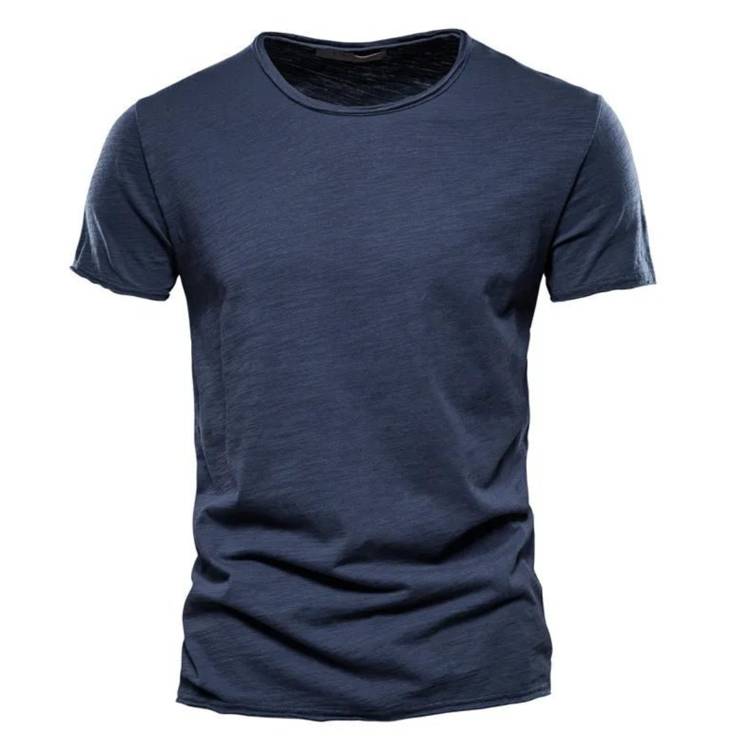 Homme T-Shirt Manches Courtes Col Rond Slim Fit