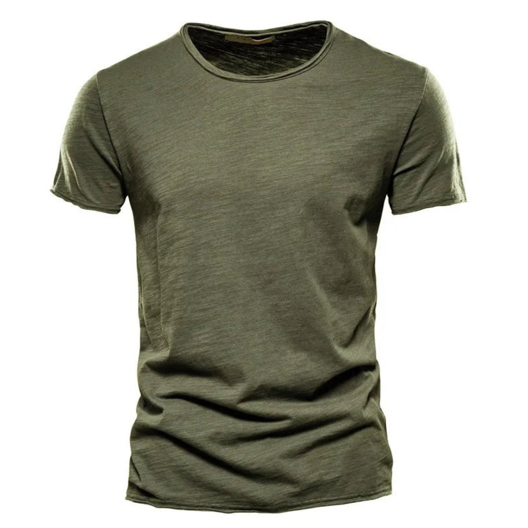 Homme T-Shirt Manches Courtes Col Rond Slim Fit